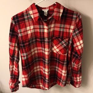 Red, black, and white flannel